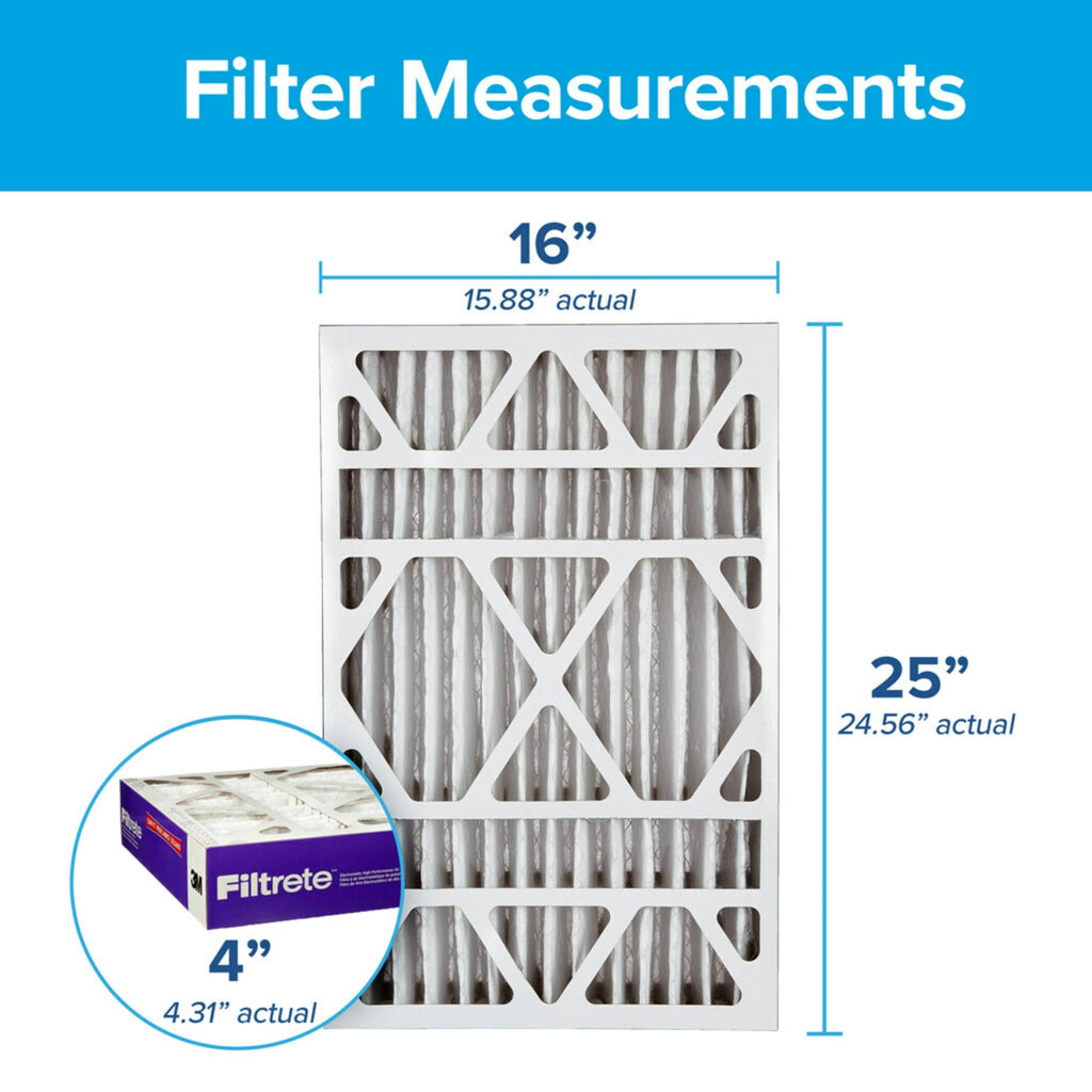 Filtrete 20x25x4 Air Filter, MERV 12, MPR 1550, 2 HVAC Filters