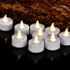 Battery Operated LED Tea Lights Flameless Flickering Candles 12PACK