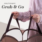 Handy Laundry Collapsible Mesh Pop-Up Hamper with Side Pocket