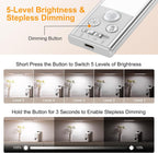 Gritin 10.2inch Under Cabinet Lighting Rechargeable 2 Pack