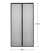 Flux Phenom Magnetic Screen Door (White) - Bugs Out, Breeze in - 9min Install Auto-Sealing Heavy Duty Double Stitched Mesh, 52 Magnets, Hands Free Patio Doors Net, Pet & Kid Friendly, 38 x 82 Inch