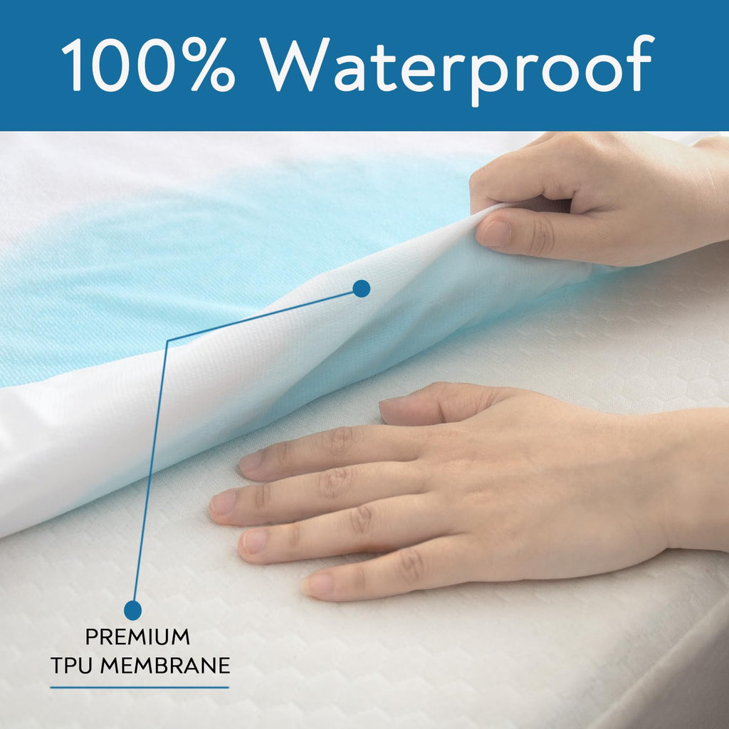 Twin Size Mattress Protector Waterproof,Absorbent Fitted Sheet