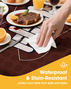 Niuara American Flag Plastic Table Cloth Disposable, 4 Pack, 54 x 108 in