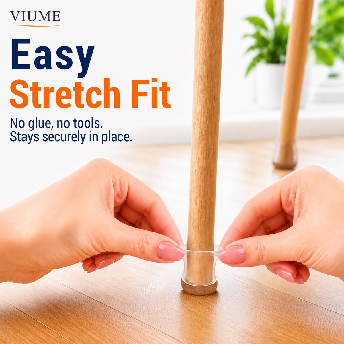 VIUME 24 Pcs Chair Leg Floor Protectors for Hardwood Floors Round