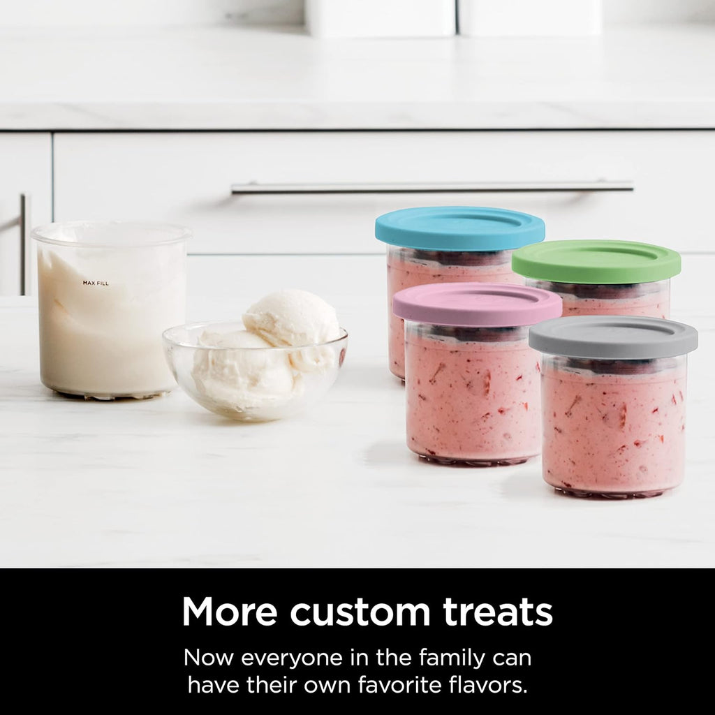Ninja® CREAMi® Original Pints 4 Pack with Storage Lids, XSKPLD4BCD