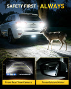 AUXITO 194 LED Bulbs for License Plate Light 168 175 2825 W5W T10 24-SMD 3014 Chipsets 6000K White for Car Dome Door Map Dash Courtesy Cargo License Plate Lights, Pack of 2
