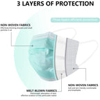akgk KN95 Face Mask 50 PCS, Breathable Protection Masks, 5-Ply KN95 Black Masks, Cup Dust Safety Masks