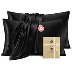 Bedsure Satin Pillowcase Standard Set of 2, Similar to Silk Pillowcase Grey