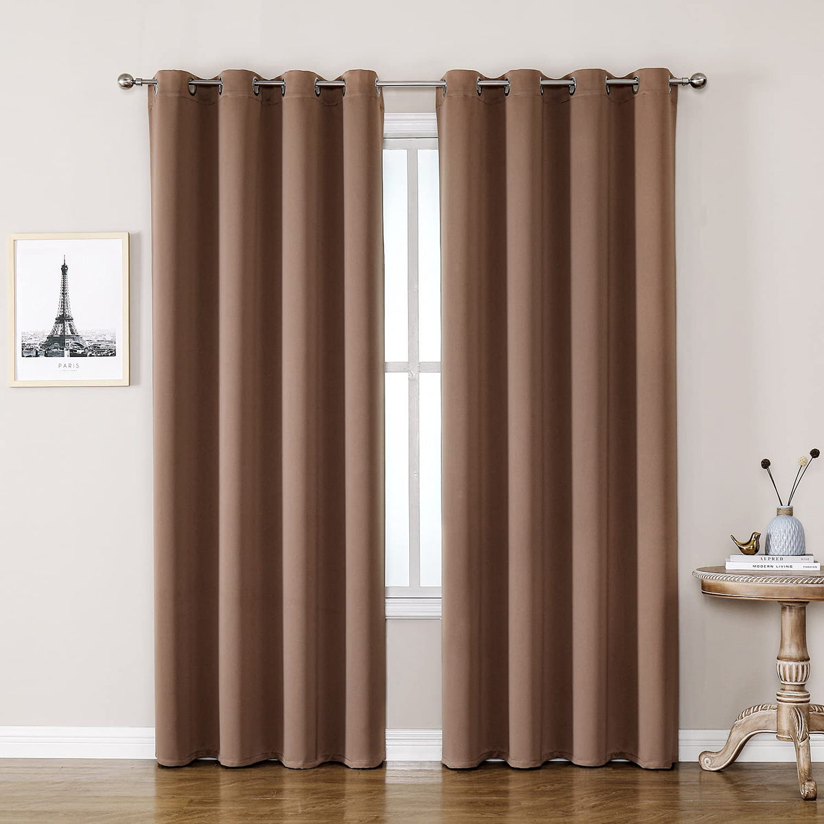 ChrisDowa Small Blackout Curtains for Kitchen and Bedroom 24 Inches Long