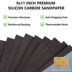 Extra Fine Sandpaper Assortment, Wet Dry Sand Paper 9 x 3.6 Inch