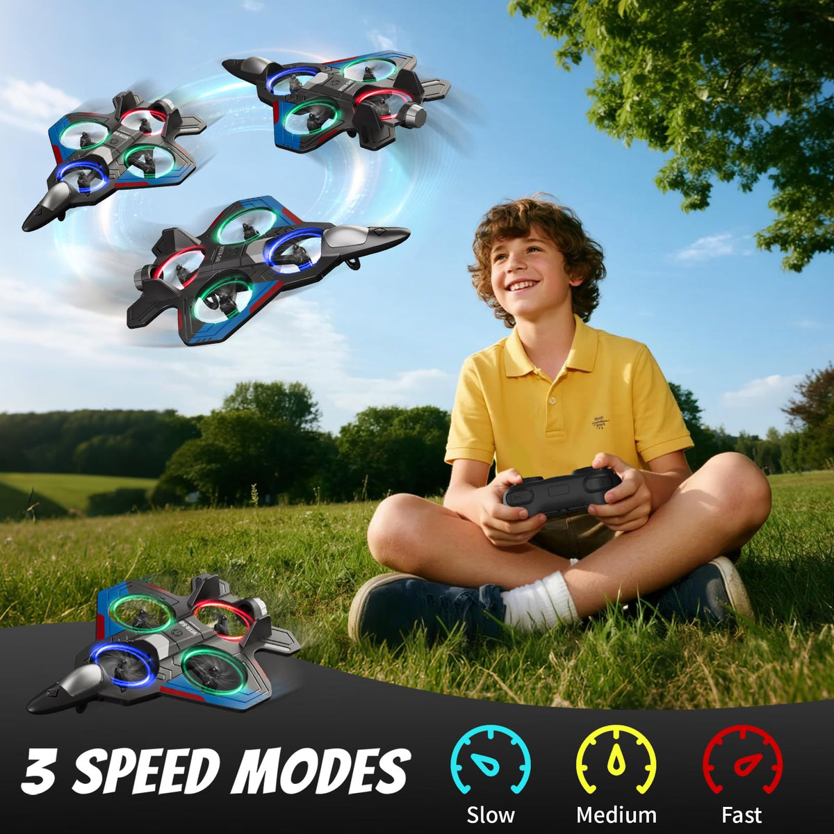 4DRC RC Planes Remote Control Airplanes for Kids,Halloween,2Batteries