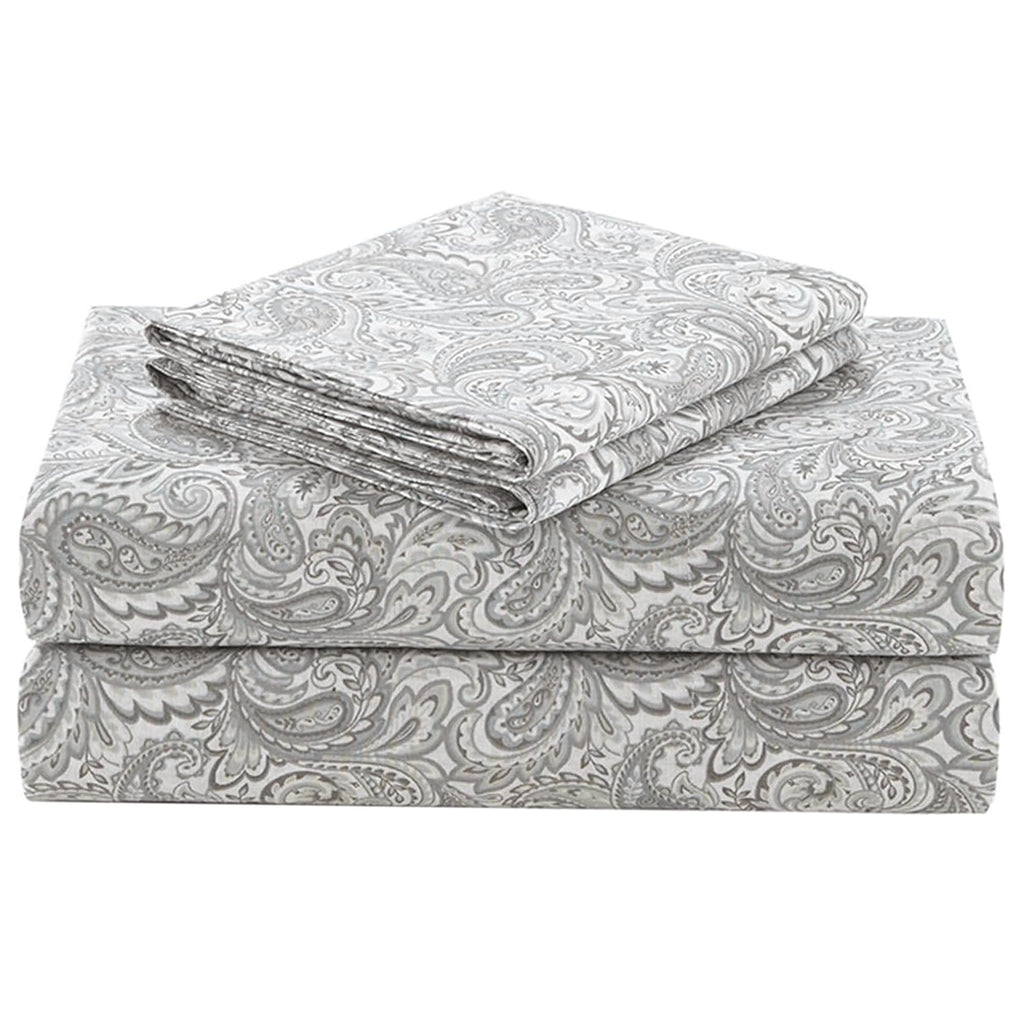 Comfort Spaces 100% Cotton Percale Sheets Twin XL Size 3 Pc, Diamond Sliver