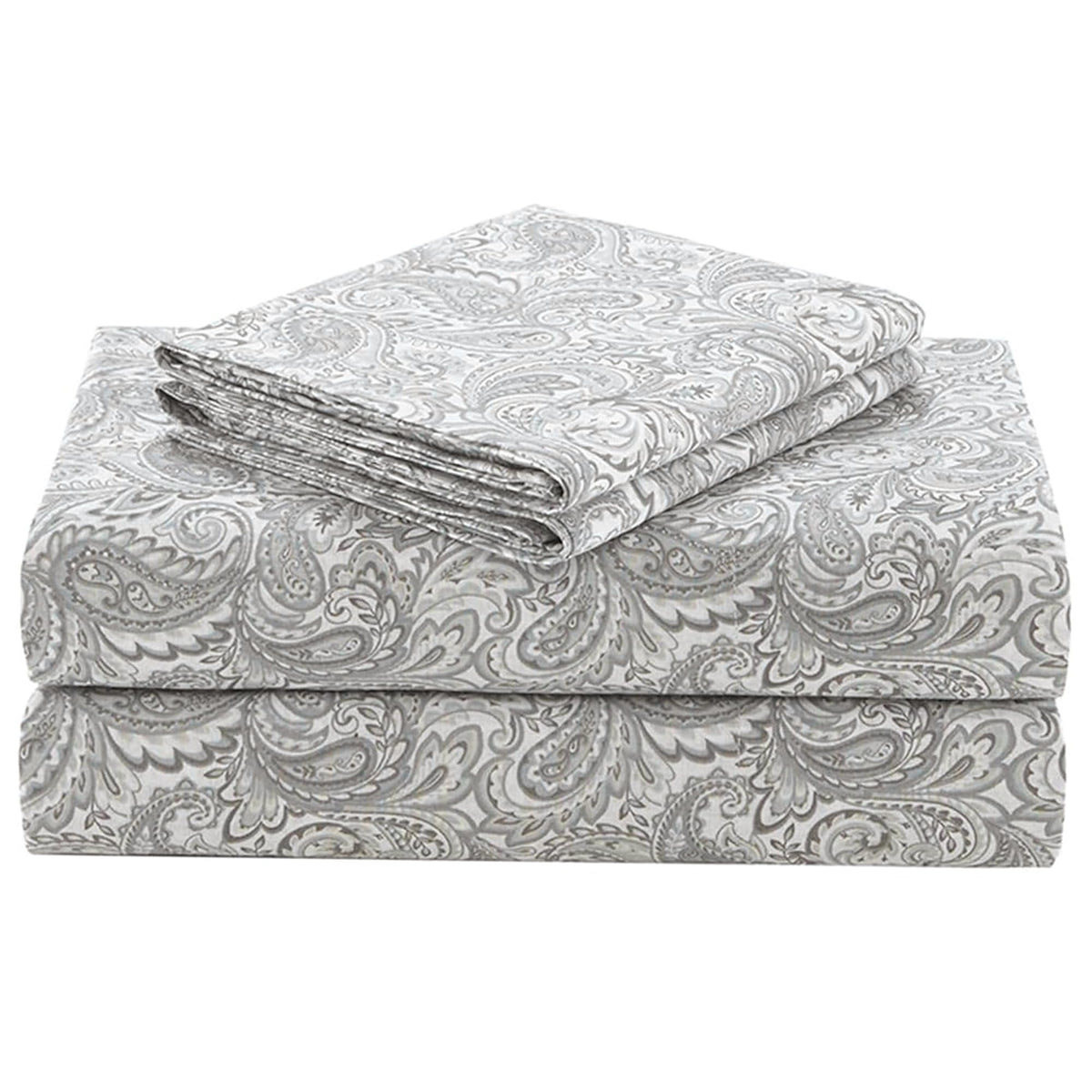Comfort Spaces 100% Cotton Percale Sheets Twin XL Size 3 Pc, Diamond Sliver