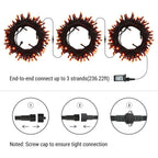 Brizled LED Halloween Lights Indoor Outdoor Orange & Purple String Light