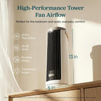 Levoit Tower Fan for Bedroom, 20dB Quiet Desk Fan, Easy to Carry & Plug-in