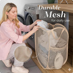 Handy Laundry Collapsible Mesh Pop-Up Hamper with Side Pocket
