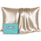 Gabire Mulberry Silk Pillowcases Set of 2, Both Sides Real Silk Pillowcase for Hair and Skin Prevent Acne Pillowcase Organic Silk Pillow case 2 Pack with Hidden Zipper, Navy Blue, Standard (20"×26")