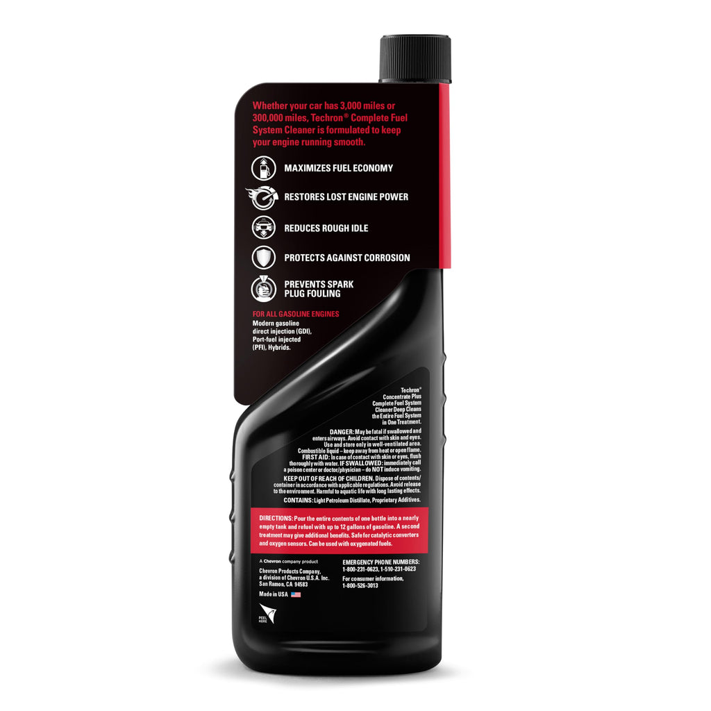 Chevron 67740-CASE Techron Concentrate Plus Fuel System Cleaner - 12 oz. (Pack of 6)