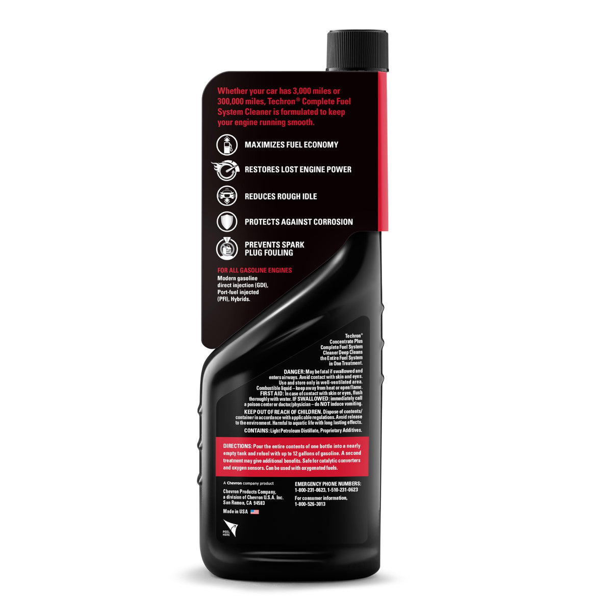 Chevron 67740-CASE Techron Concentrate Plus Fuel System Cleaner - 12 oz. (Pack of 6)