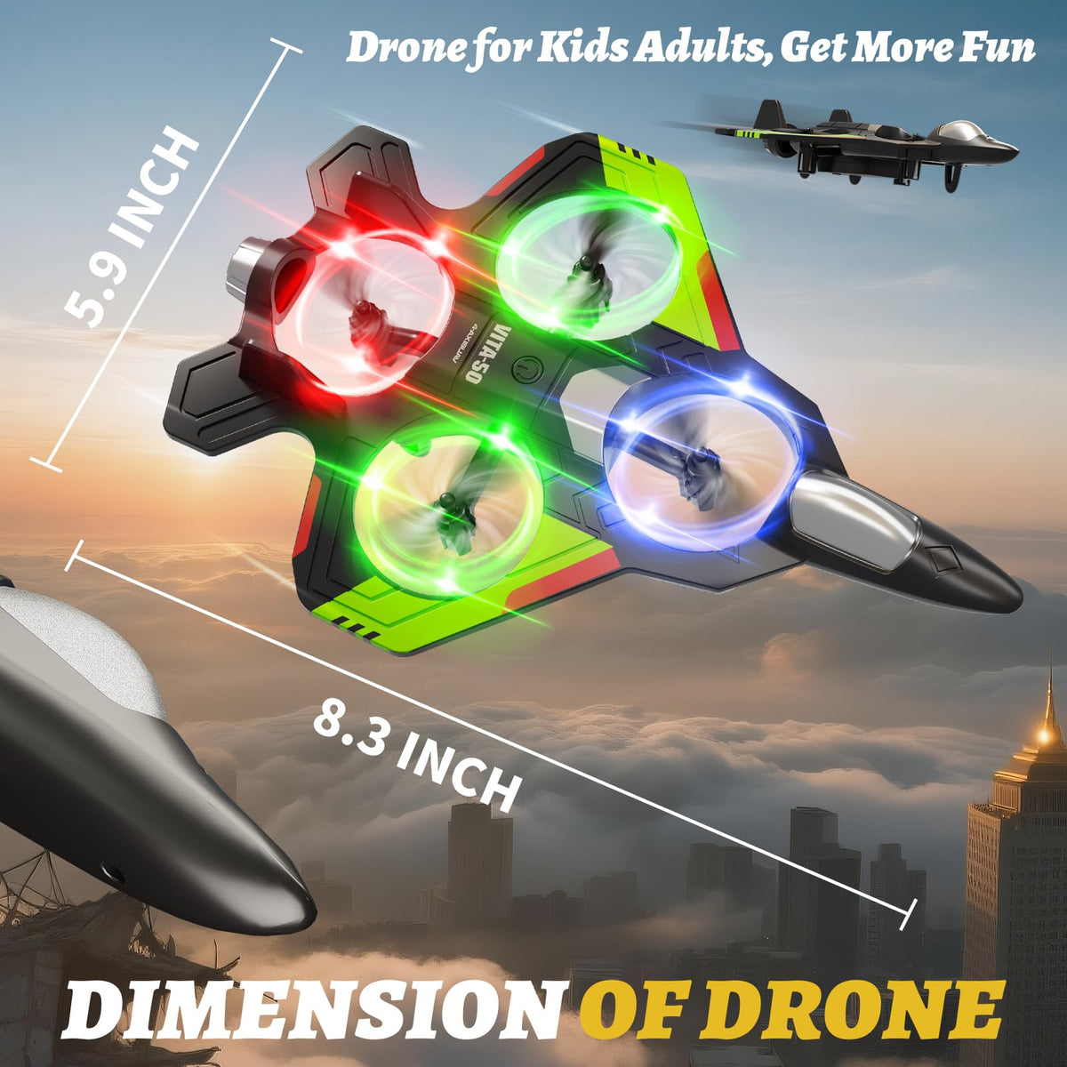 4DRC RC Planes Remote Control Airplanes for Kids,Halloween,2Batteries