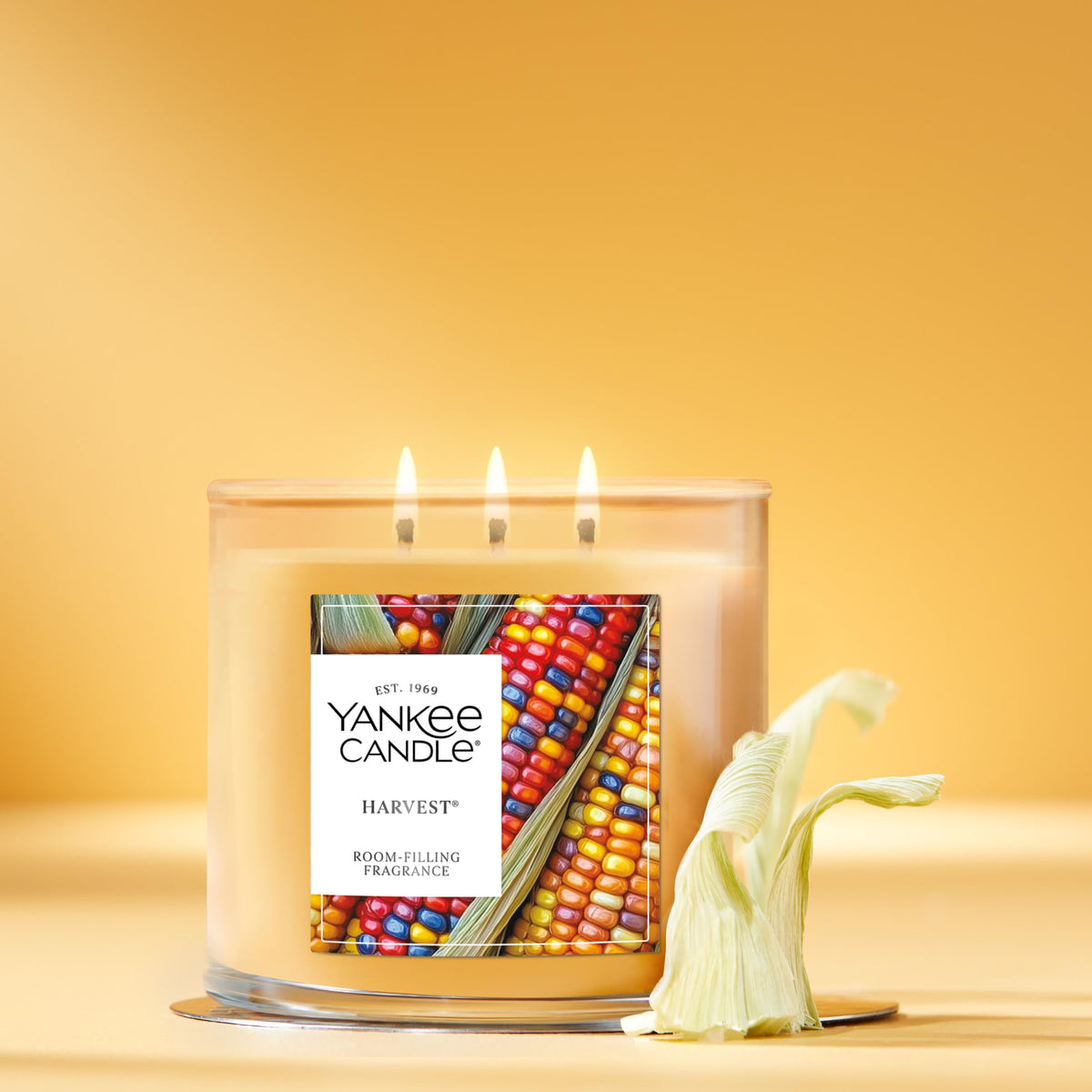Yankee Candle Amber & Sandalwood Scented Candle, 14.5oz 3-Wick