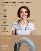 Glocusent Reading Light,Pink Neck Light,80-hr Rechargeable Book Light