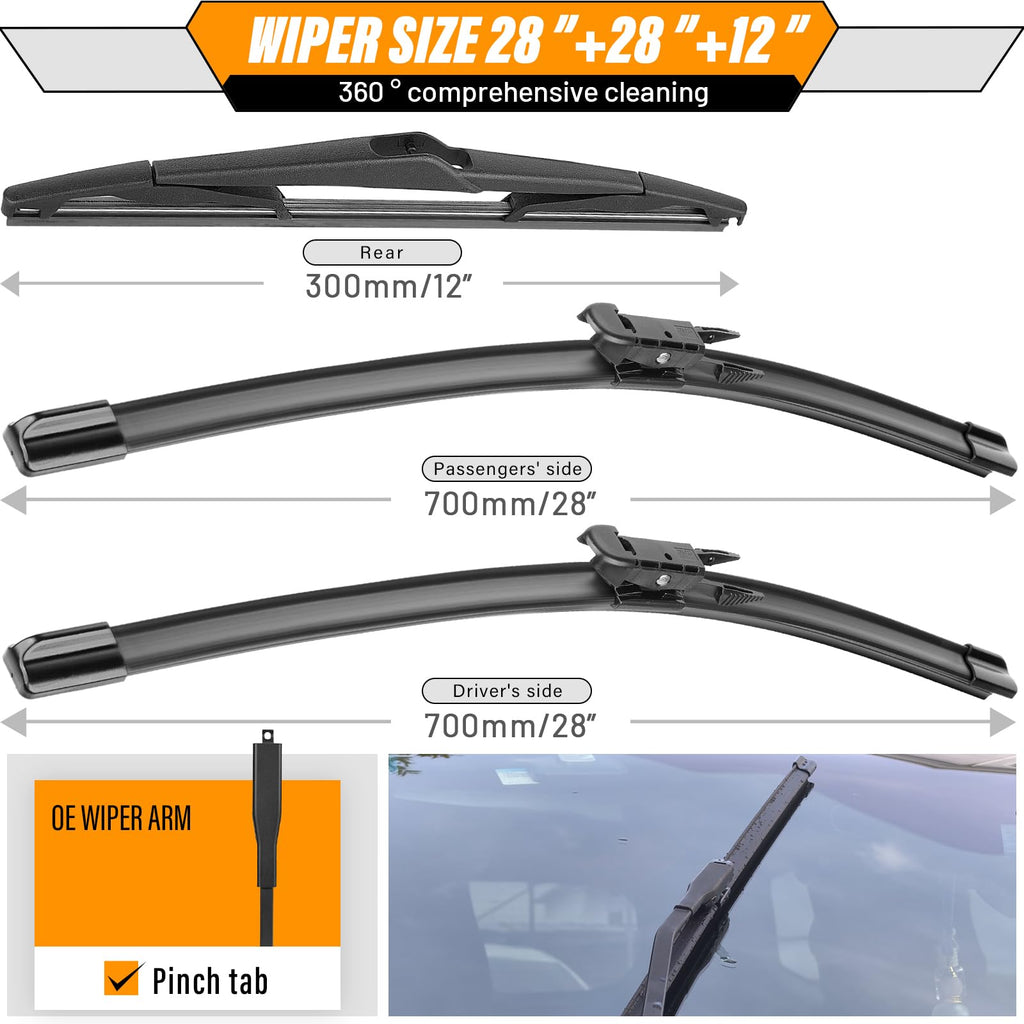 AUTOBOO Windshield Wiper Blade Replacement for Toyota RAV4 Mazda 5