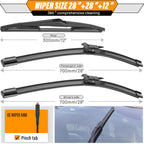 AUTOBOO Windshield Wiper Blade Replacement for Toyota RAV4 Mazda 5
