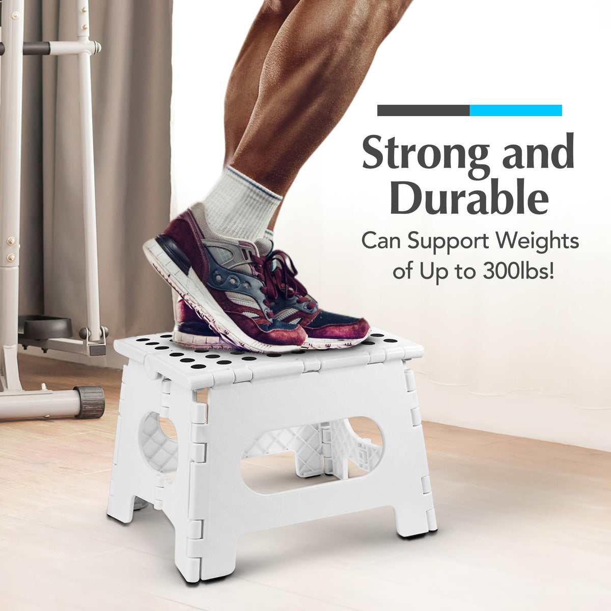 Handy Laundry Folding Step Stool 9 Inch, Pink, Non-Slip Holds 300 lbs