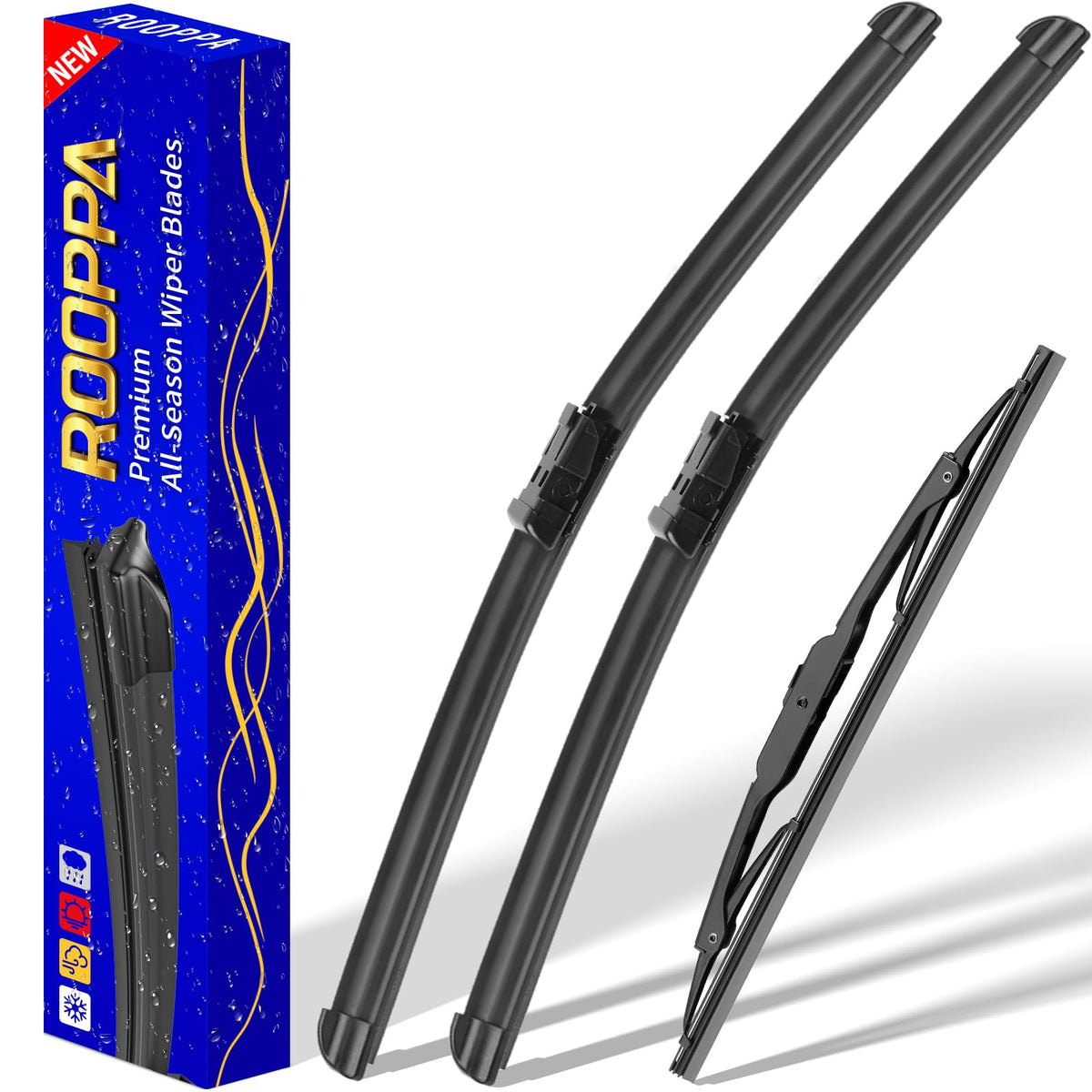 3 Wipers Fits Subaru Forester 2012-2018 Outback 2015-2019 Wiper Blades