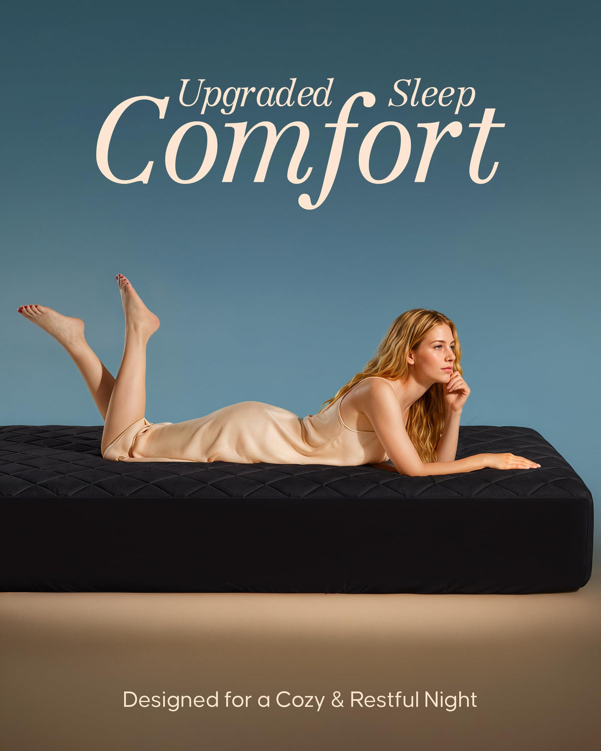 Twin Mattress Pad, Quilted Mattress Protector Topper fits 16" Deep Pocket