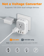 TESSAN European Travel Plug Adapter 2 Pack, Type C Plug