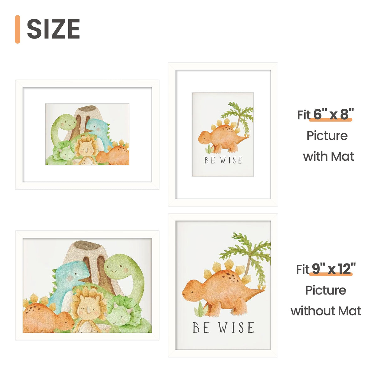 upsimples 8x10 Picture Frames, Gallery Wall Frames Set of 5, Black