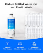 Waterdrop WD-F45 Water Filter, Replacement for Samsung® DA97-17376B, 3 Pack