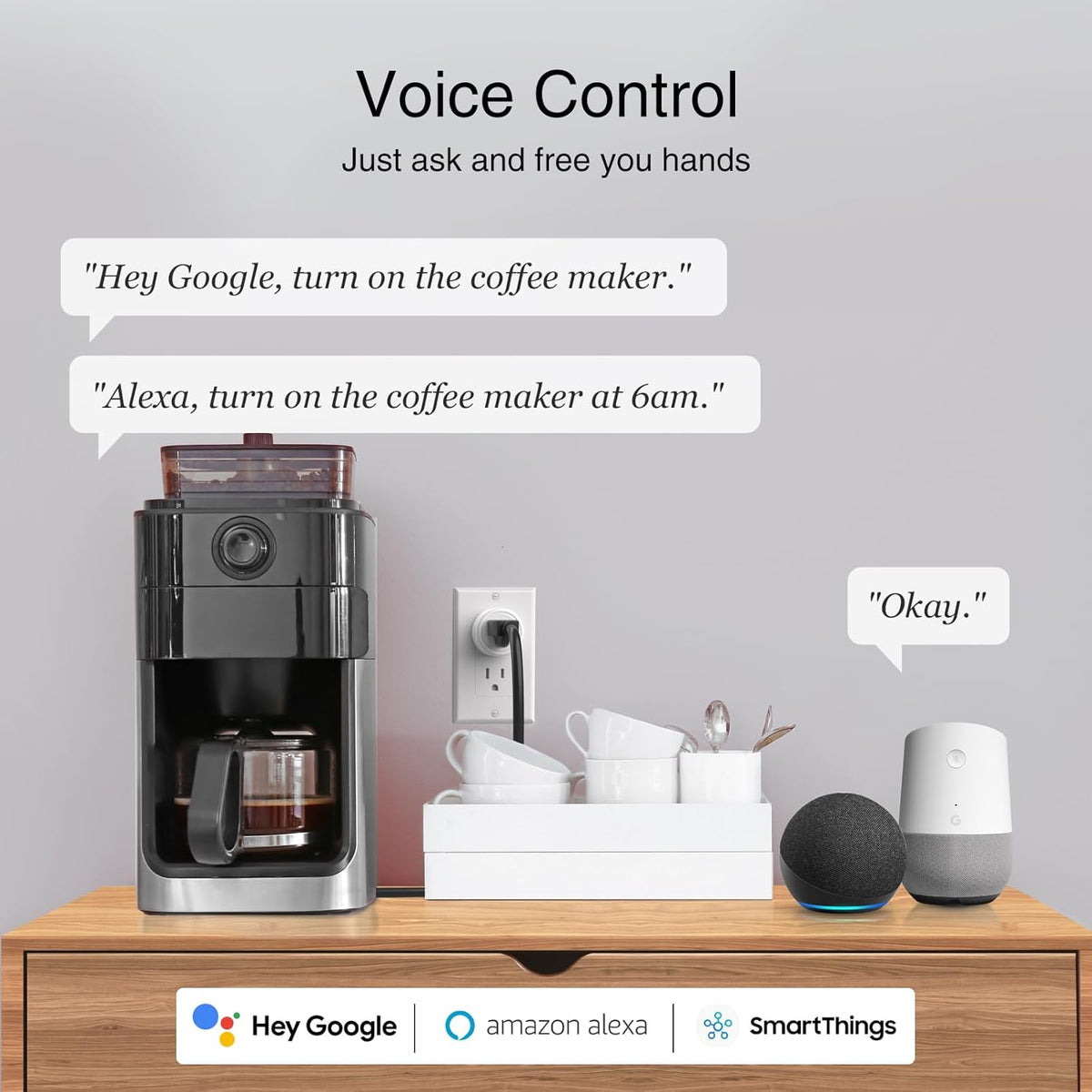 GHome Smart Plug, WiFi Smart Plugs that Work with Alexa and Google Home