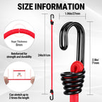 WORKPRO 24" Bungee Cords with Hooks, 4 Pack Heavy Duty Outdoor Bungee Strap