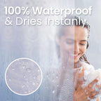LiBa Shower Curtain PEVA 8G, 72x72 Inch Waterproof Clear
