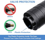 CKAuto Tire Valve Stem Caps, Aluminum Black, 4 pcs/Pack