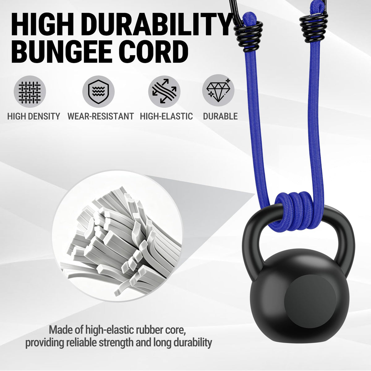 WORKPRO 24" Bungee Cords with Hooks, 4 Pack Heavy Duty Outdoor Bungee Strap