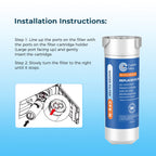 Crystala Filters XWFE (Built-in CHIP) Refrigerator Water Filter 2-Pack