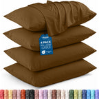 Pillow Covers Standard Set of 4, Soft and Comfy Pillow Cases, Purple