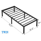 NEW JETO Metal Bed Frame,Queen Size Bed Frame with Storage Space,14 Inch
