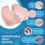 BlissTrends Memory Foam Seat Cushion for Office Chair & Car Seat, Black