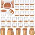VIUME 24 Pcs Chair Leg Floor Protectors for Hardwood Floors Round