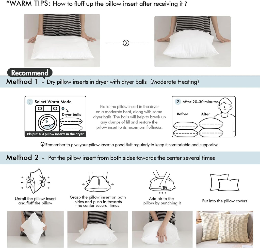 MIULEE 16x36 Inch Throw Pillow Insert for Couch Sofa Bed