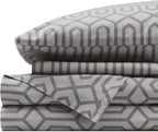 Comfort Spaces 100% Cotton Percale Sheets Twin XL Size 3 Pc, Diamond Sliver