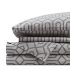 Comfort Spaces 100% Cotton Percale Sheets Twin XL Size 3 Pc, Diamond Sliver