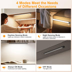 Gritin 10.2inch Under Cabinet Lighting Rechargeable 2 Pack