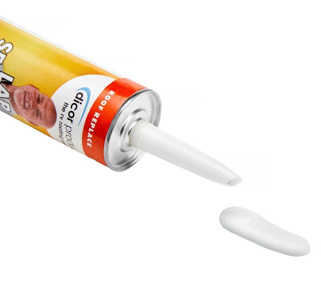Dicor 501LSW-1 Self-Leveling Lap Sealant, White, 10.3 Oz, RV Roofing