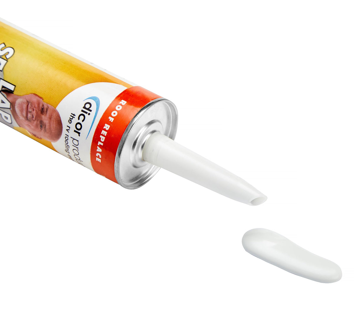 Dicor 501LSW-1 Self-Leveling Lap Sealant, White, 10.3 Oz, RV Roofing
